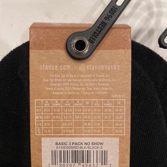 STANCE True No Show Socks 3 Pack Casual Light Cushion - Picture 3 of 4